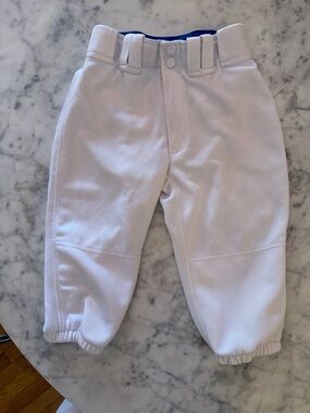 Mizuno White Youth Baseball Shorts Knicker Style